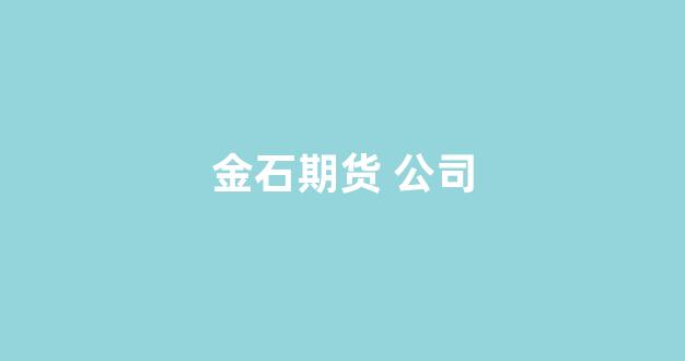 金石期货 公司(金石期货公司实控人)_https://www.gfdzclz.com_深交所_第1张